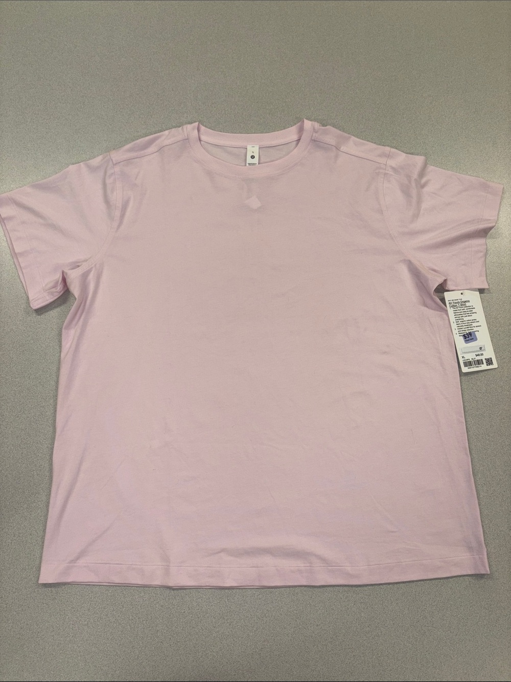 NWT! Lululemon Women’s All Yours Organic Cotton TShirt Blissful Pink Size XL